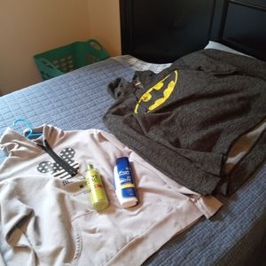 2 sweaters and shampoos